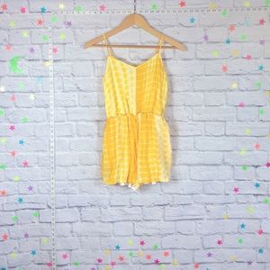 NWOT SHEIN XS Yellow Tie Dye Romper